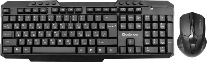 фото Defender комплект беспроводной клавиатура и мышь jakarta c-805