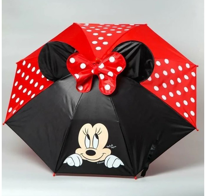 Зонт Disney детский с ушами Красотка Минни Маус 70 см 2919721