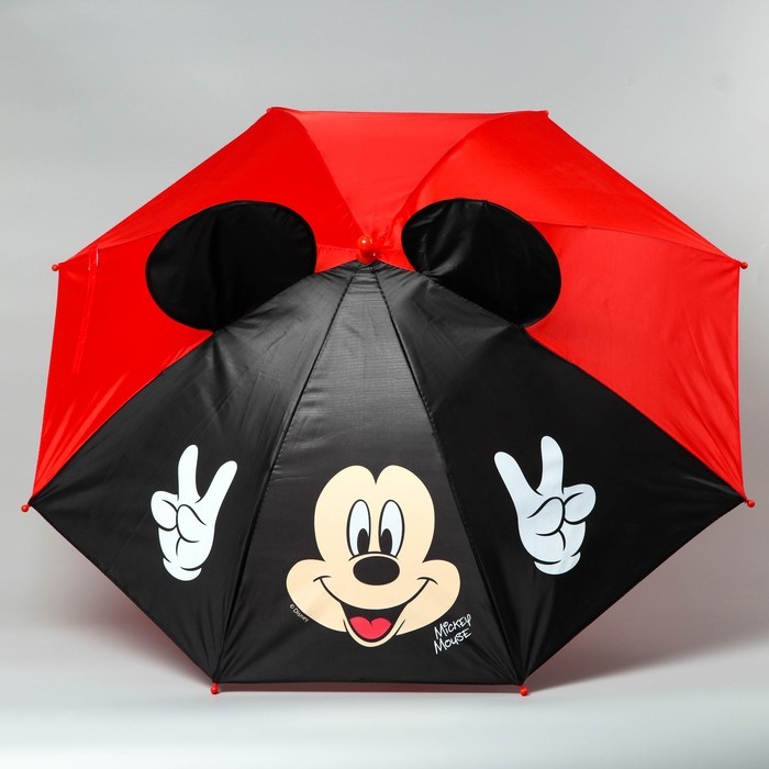 Зонт Disney детский с ушами Привет Микки Маус 70 см