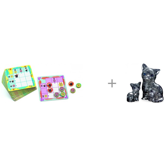 

Djeco Игра настольная Джунгли и Crystal Puzzle Головоломка Кошка, Игра настольная Джунгли и Crystal Puzzle Головоломка Кошка