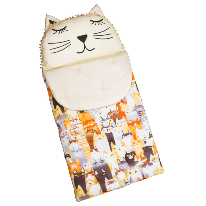 фото Спальный конверт доммой мешок котик