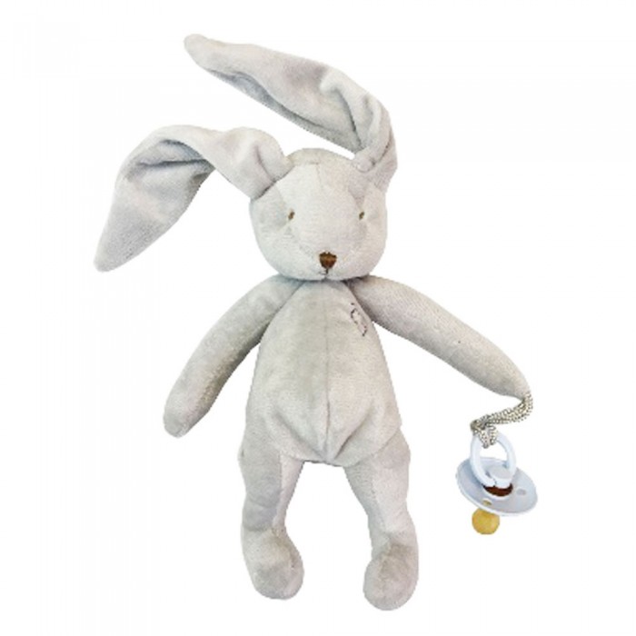 фото Комфортер drema babydou игрушка с держателем для пустышки зайчик
