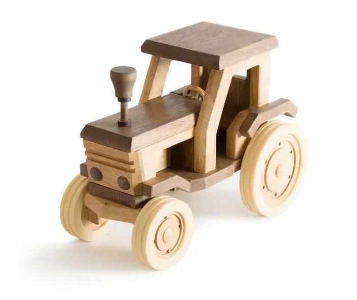 Деревянная игрушка Dubok Модель в сборе Трактор