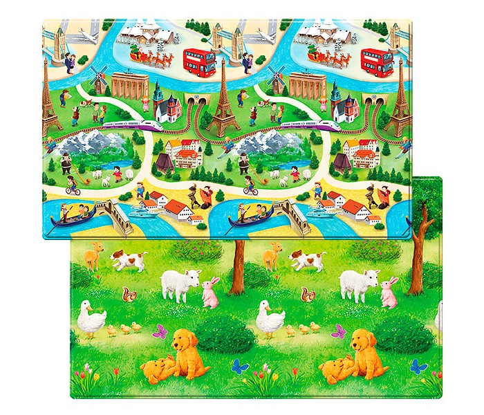 Игровой коврик Dwinguler Big-15 230х140х1.5 смBig-15 230х140х1.5 см Игровой коврик Dwinguler Big-15 230х140х1.5 смBig-15 230х140х1.5 смИгровой развивающий коврик Dwinguler может быть использован как для игры, так и для учебы. Благодаря этому коврику малыш сможет выучить самые важные для его возраста понятия. Яркие и красочные изображения, любимые мультипликационные герои помогут малышу узнать много чего интересного. Развивающий коврик функционален с обеих сторон. Двухсторонний авторский дизайн, который привлечет повышенное внимание ребенка и гарантировано понравиться ему. Детский игровой коврик Dwinguler изготовлен из высококачественных нетоксичных материалов и является безвредным для вашего ребенка и окружающей среды. Детский игровой коврик Dwinguler произведён с использованием специальных технологий компании I&S, которые успешно прошли сертификацию стандарта CPSIA в США и стандартов безопасности в Европе. Развивающий коврик Dwinguler обладает высоким качеством, практичностью и экологичностью. Его нескользящая поверхность обеспечивает превосходную амортизацию от возможных толчков и ударов при обычных падениях и кувырканиях. Поглощает шумы. Dwinguler Big - самые большие в размерной линейке ковриков Dwinguler. Они отлично подойдут для пола гостиных частных домов или больших квартир. Если детская комната Вашего малыша имеет достаточную площадь, Вы можете постелить коврик BIG и в ней. Если Вы располагаете площадью, что бы организовать отличное игровое пространство для малыша - можно купить два одинаковых ковра и постелить их рядом. В таком случае, можно будет использовать обе из двух сторон, имеющих различный дизайн. Детские игровые коврики большого размера станут настоящей находкой для общественных детских игровых центров. Необыкновенно мягкие и безопасные коврики Dwinguler, придутся по вкусу маленьким посетителям. Характеристики: игровые коврики созданы специально для малышей, произведены из экологически чистых материалов и абсолютно безопасны для детей в процессе производства используются только экологически чистые материалы детский игровой коврик гигиеничен, его легко мыть в игровом коврике не заводятся ковровые клещи, которые обитают в тканевых коврах имеет анти-скользящую поверхность благодаря особому тиснению превосходный подушечный слой защищает малышей от ушибов во время первых попыток ходить самостоятельно игровой коврик менее подвержен возгоранию, чем обычные развивающие коврики на поверхности детского игрового коврика изображены алфавит, цифры и различные животные, что помогает детям быстрее выучить их. Яркие, дружелюбные персонажи, которые изображены на коврике, нравятся детям использование различных дизайнов для каждой стороны коврика позволяет разнообразить интерьер и не позволит ребенку заскучать – просто переверните коврик на другую сторону коврик состоит из множества ячеек, наполненных воздухом, он поглощает шум и не пропускает холод, исходящий от пола игровой коврик отлично подходит для детей от рождения до 7 лет<br>