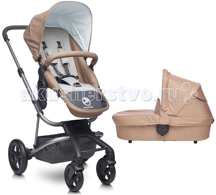 Коляска EasyWalker Harvey 2 в 1Harvey 2 в 1 Коляска EasyWalker Harvey 2 в 1Harvey 2 в 1Коляска EasyWalker Harvey 2 в 1 - Это первая раздвижная детская коляска, которая растет вместе с семьей. Сначала это стильная, легкая и компактная коляска для одного ребенка, но с появлением второго ребенка, Harvey может быть нарощена с помощью простой оси-адаптера, чтобы стать коляской-тандемом. Вы можете сочетать вместе сиденье и люльку, автокресло и сиденье, два места в любой другой желаемой комбинации на одной базе. Harvey - коляска, которая обеспечит наилучшее решение для каждой новой стадии Вашей семьи. Особенности: Использование алюминия высокого качества, который также используются в авиационной промышленности, обеспечило коляске EasyWalker Harvey легкий вес всего 11,4 кг (включая раму (8кг), прогулочный блок, капор, бампер и корзину для хранения), тем самым сделав её простой в уходе и хранении. Вы можете отрегулировать люльку и сиденье по высоте, используя специальные адаптеры. Это дает Вам возможность быть ближе к Вашему ребенку, меньше нагибаться, усаживая ребенка, или просто для того чтобы иногда пообедать за одним столом, гуляя по городу. Стильная телескопическая ручка, обшитая высококачественной искусственной кожей, - регулируется под Ваш рост. В позиции тандема, старший ребенок, сидящий в прогулочном блоке на нижнем ярусе, может легко самостоятельно усаживаться в него и так же легко вылезать. Колеса у Harvey заполнены твердой пеной, что делает их прочными и легкими, а коляску устойчивой. Вы можете легко катить или поворачивать коляску, управляя одной рукой, и получать от этого удовольствие даже в условиях ограниченного пространства и на извилистых дорогах. Благодаря системе подшипников колес и амортизации на каждом переднем и заднем колесе, Вашему ребенку будет максимально комфортно сидеть или спать, независимо от поверхности дороги, местности, где бы Вы не решили оказаться. Передние колеса можно зафиксировать блокиратором вращения для прямой езды. Тормоз задних колес ( связывающий правое и левое колесо). Люлька и прогулочный блок Люльки Harvey могут выдерживать вес до 9 кг каждая, используются с рождения. Эти люльки были успешно протестированы на возможность их использования для ночного сна, так что нет необходимости покупать отдельную колыбель, которую используют в первые месяцы после рождения малыша. У люльки мягкая, моющаяся подкладка, мягкий и толстый матрасик (3 см), съемный для стирки наматрасник. Люлька будет удобна для Вас по высоте, чтобы быть ближе к своему ребенку. Прогулочный блок Harvey может использоваться с полугода и выдерживать вес до 15 кг (в каждом сидении). Сиденье прогулочного блока можно устанавливать лицом по ходу движения и против движения. Оно имеет 4 положения наклона, чтобы ребенок мог сидеть прямо или отдыхать лежа. Регулируемая по высоте подножка- 4 положения. Капор прогулочного блока имеет 2 секции, в т.ч. 1 секцию на молнии. Капор люльки имеет смотровое окошко. Большинство автокресел может быть легко закреплено на раму с помощью адаптеров одним щелчком, так что если ребенок спит в машине, нет необходимости поднимать его и пересаживать в коляску. При комплектации коляски дополнительным адаптером, она может использоваться для перевозки близнецов или детей разного возраста, сохраняя при этом свои основные функции (легкое складывание, реверсивные сидения,...) Благородные природные расцветки, модная и нежная фактура, простые и мягкие линии- всё, чтобы достойно выделить Вас из толпы ! В каждой расцветке использованы два отлично сочетаемых тона, которые так интересно смотрятся, обеспечивая идеальный внешний вид и стильный дизайн всего изделия. Все используемые ткани очень мягкие и нежные, отталкивают влагу и легко чистятся, если Ваш малыш разлил что-то. Допустима ручная стирка покрытия сиденья прогулочного блока, наматрасника люльки, ремней безопасности. Коляску Easy Walker Harvey можно быстро сложить с помощью простого движения, даже не снимая сиденье. Так что сложенная коляска легко помещается в багажник даже небольшого автомобиля, под лестницей или в шкафу. Кроме того, на ручке коляски есть крючки, на которые можно повесить еще дополнительные пакеты, сумку. У Easywalker Harvey большей откидной капор, который может скрыть ребенка от лишнего солнечного света и защитить от УФ-излучения (UPF 50). Коляска Easywalker Харви была протестирована в соответствии со строгими европейскими стандартами (EN1888) для прогулочного блока и (EN1466) для люльки, соответствует инструкциям по пожарной безопасности и химических веществ REACH. Комплектация рама прогулочный блок с бампером и капором люлька для новорожденного с накидкой и дождевиком адаптер для дополнительной высоты посадки сумка- органайзер инструкция<br>