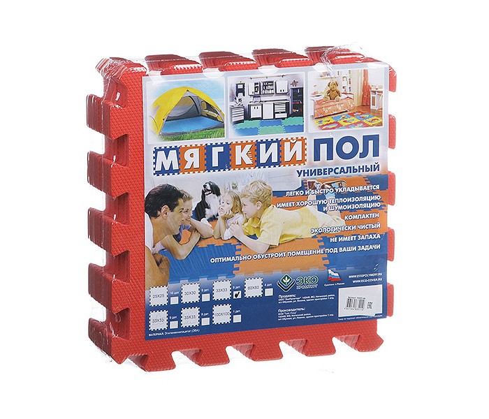 Игровой коврик Eco Cover мягкий пол 33x33 см (9 деталей)