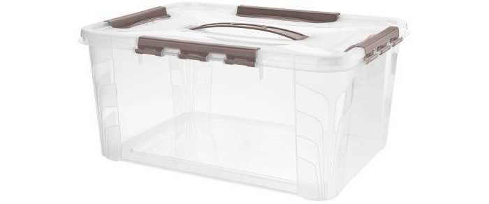 Хозяйственные товары Эконова Ящик универсальный с замками и ручкой Grand Box 15.3 л хозяйственные товары эконова ящик универсальный с крышкой deluxe 4 6 л
