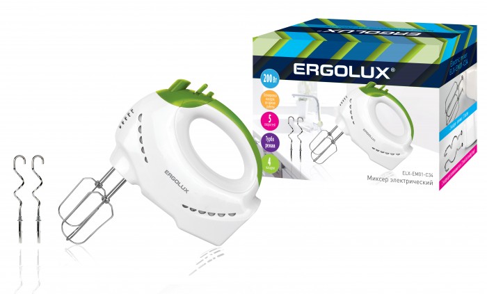 Ergolux Миксер ручной ELX-EM01