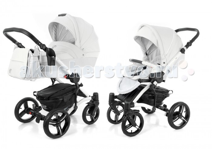 Коляска Esspero Tour Leatherette 2 в 1 шасси WhiteTour Leatherette 2 в 1 шасси White Коляска Esspero Tour Leatherette 2 в 1 шасси WhiteTour Leatherette 2 в 1 шасси WhiteКоляска Esspero Tour Leatherette 2 в 1 - коляска 2 в 1 на алюминиевом шасси, выполненная в модном дизайне и, имеющая очень компактную систему сложения коляски. Прежде всего привлечет обновленная обивка - вместе классических тканей дизайнеры предложили использовать искусственную кожу, благодаря чему коляска не только всегда будет чистой (ведь кожзаменитель чистится всего за пару минут), но и яркой - качественный материал не выгорает на солнце, не пропускает влагу и прекрасно сохраняет тепло. Просторная люлька устанавливается на шасси всего одной рукой! Универсальная система установки модулей на шасси easy-fix поможет с легкостью зафиксировать люльку и прогулочную часть. Пружинная амортизация на всех четырех колесах позволяет ребенку наслаждаться прогулкой, не обращая внимание на неровности дороги. Удобный капюшон защитит от ветра и солнца, а регулировка подголовника позволит настроить модель так, чтобы малышу было удобно. Не менее удобен и прогулочный блок - регулируемая спинка и подножка очень понравятся маме ведь теперь коляску можно настроить именно под нужды ребенка. Глубокий капюшон защитит от осадков, а 5-ти точечные ремни и съемный бампер навсегда избавят маму от беспокойства по поводу безопасности во время прогулки. Поворотные передние колеса сделают легкой любую прогулку, а облегченная конструкция рамы позволит с легкостью управлять движением, даже если речь идет о самой миниатюрной маме. Люлька: устанавливается в обоих направлениях эргономичная ручка для переноски регулируемый по наклону подголовник Прогулочный блок: мягкие плечевые накладки ремни безопасности регулируются съемный бампер спинка регулируется по наклону подножка регулируется предусмотрена смена положений «к маме» и «от мамы» Шасси: эргономичная ручка с нескользящей накладкой, регулируется по высоте возможность установки автокресла группы 0+ (приобретается отдельно)<br>