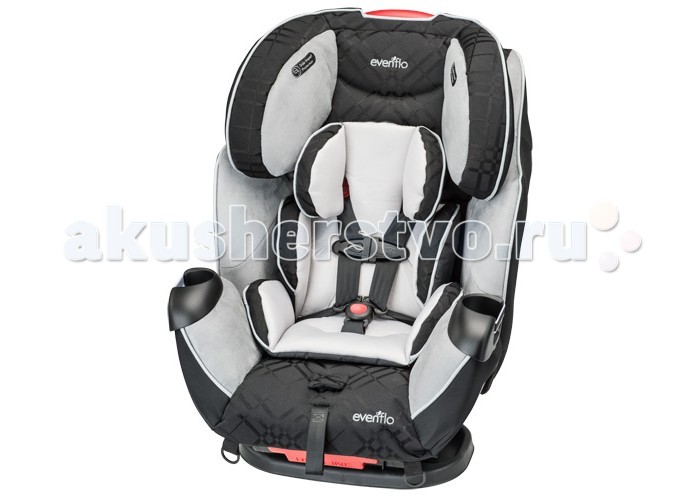 Автокресло Evenflo Symphony LX e3 65Symphony LX e3 65 Автокресло Evenflo Symphony LX e3 65Symphony LX e3 65Способы установки Установка против хода движения - вес ребенка 2,2 - 16 кг. Установка по ходу движения - вес ребенка 9 - 29,5 кг. Использование в качестве сиденья-бустера - вес ребенка 13,5 - 45 кг. Способы фиксации Фиксация штатным ремнем безопасности. Фиксация с помощью системы SureLATCH (ISOFIX). Основные особенности Техноголия e3 (energy cube): - Увеличение поверхности боковой защиты на 25%. - Трехслойный абсорбент обеспечивает дополнительное гашение энергии удара. SureLATCH - разработка компании Evenflo, не имеющая аналогов на рынке. Обеспечивает исключительное удобство установки. Защелкиваем, нажимаем - и сиденье установлено! Автомобильное кресло все в одном. Используется для детей весом от 2,2 до 45 кг. Infinite Slide Harness - эксклюзивная разработка Evenflo. Теперь плечевые ремни можно зафиксировать в любом положении по высоте. Недоступный ранее уровень комфорта и безопасности! Точная регулировка угла наклона - простота и удобство эксплуатации. Регулируемый по высоте подготовник. Использование внутреннего 5-ти точечного ремня расчитано на вес ребенка до 30 кг. Длина ремней достаточна для комфортного передвижения в зимней одежде. Наличие дополнительного страховочного ремня. Быстросъемный чехол EZ Off - теперь не надо снимать и устанавливать ремни каждый раз, когда требуется постирать чехол. Удобный подстаканник - может устанавливаться справа и слева. Улучшенное качество материалов. Съемная поддерживающая подушка.<br>