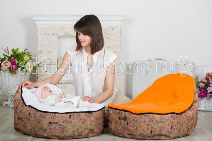 

Feter Кокон-шезлонг 2 в 1 Baby Bean Bag Собачки OD14, Кокон-шезлонг 2 в 1 Baby Bean Bag Собачки OD14