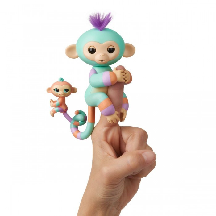 Интерактивная игрушка Fingerlings Обезьянка с малышом 12 см