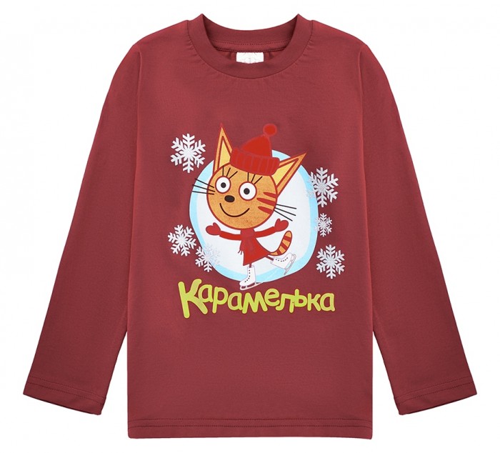 

Frutto Rosso Лонгслив для девочки Три кота Карамелька, Лонгслив для девочки Три кота Карамелька