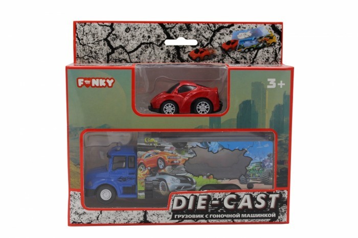 фото Funky toys набор: грузовик и машинка die-cast