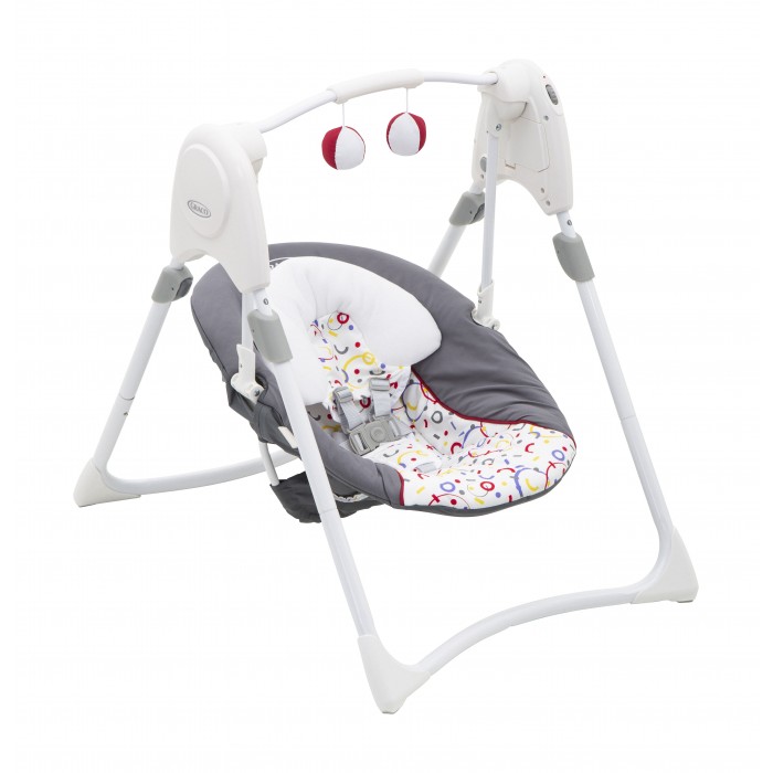 фото Электронные качели graco swing slim spaces confetti