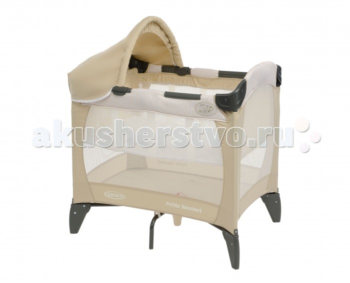 Манеж Graco дорожный Petite Bassinetдорожный Petite Bassinet Манеж Graco дорожный Petite Bassinetдорожный Petite BassinetМанеж Graco дорожный Petite Bassinet Компактная дорожная кроватка идеально подойдет для путешествий с малышом. Съемный козырек и солнцезащитный тент, так что можно использовать на улице в загородном доме. Компактная конструкция и легкие материалы делают эту кроватку мобильной и практичной. Особенности: Удобный механизм складывания. Сумка для переноски в комплекте. Для детей с рождения до 3х лет (0-15 кг). Колыбель с рождения до достижения веса 6,5 кг. Размер в разложенном состоянии: 81х56х84 см. Размер в сложенном состоянии: 23х23х80 см. Вес 8 кг. Легкое и удобное перемещение по квартире. Длина – 81 см. Ширина – 56 см. Высота – 84 см.<br>