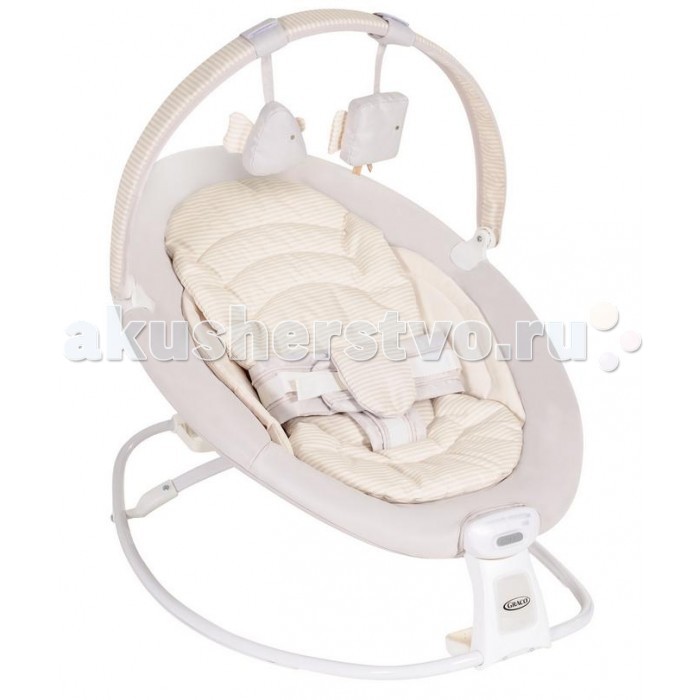 Graco Шезлонг Duet RockerШезлонг Duet Rocker Graco Шезлонг Duet RockerШезлонг Duet RockerGraco Шезлонг Duet Rocker - два устройства в одном: успокаивающая качалка превращается в стационарный шезлонг с вибрацией. Из одного режима в другой переключить очень просто. Шезлонг легкий и компактный, его просто переносить или перевозить. Малышу понравятся 2 плюшевые игрушки. Особенности: 2 способа создать комфорт для малыша - качалка и шезлонг с вибрацией легкое трансформирование из качалки в шезлонг удобное хранение и транспортировка 2 режима вибрации 2 положения наклона спинки вместительное ложе с плюшевыми тканями и ортопедическим матрасиком 2 мягких игрушки для развлечения малыша съемные чехлы можно стирать в прохладной воде для детей с рождения до 11 кг.<br>