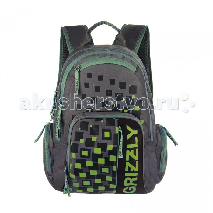 Grizzly Рюкзак RU-510-1Рюкзак RU-510-1 Grizzly Рюкзак RU-510-1Рюкзак RU-510-1Grizzly Рюкзак RU-510-1 выполнен из очень легкой, эластичной ткани высокой прочности. Она устойчива к износу, хорошо стирается и быстро сохнет, сохраняя свою форму. Особенности: два отделения, объемный карман на молнии на передней стенке, объемные боковые карманы на молнии, внутренний карман на молнии, внутренний карман-пенал для карандашей, жесткая анатомическая спинка, карман быстрого доступа в верхней части рюкзака, карман быстрого доступа в передней части рюкзака, дополнительная ручка-петля, укрепленные лямки Размеры: 31х42х22 см<br>