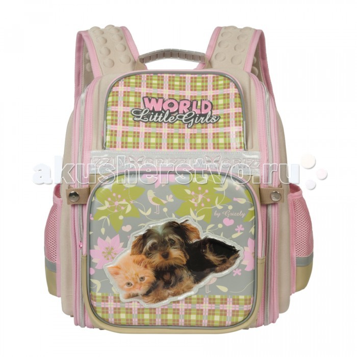 Grizzly RA-678 Рюкзак школьныйRA-678 Рюкзак школьный Grizzly RA-678 Рюкзак школьныйRA-678 Рюкзак школьныйRB-678 Рюкзак школьный Рюкзак школьный, одно отделение, два объемных кармана на молнии на передней стенке, боковыекарманы из сетки, внутренний карман-пенал для карандашей, внутренний составной пенал-органайзер, жесткая анатомическая спинка, дополнительная ручка-петля, укрепленные лямки, брелок-игрушка, светоотражающие элементы с четырех сторон Материал: нейлон 900D<br>