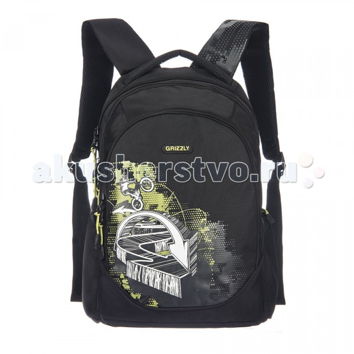 Grizzly Рюкзак RU-528-3Рюкзак RU-528-3 Grizzly Рюкзак RU-528-3Рюкзак RU-528-3Grizzly Рюкзак RU-528-3 выполнен из очень легкой, эластичной ткани высокой прочности. Она устойчива к износу, хорошо стирается и быстро сохнет, сохраняя свою форму. Особенности: рюкзак школьный три отделения объемные боковые карманы на молнии внутренний карман внутренний подвесной карман на молнии внутренний составной пенал-органайзер жесткая анатомическая спинка мягкая укрепленная ручка укрепленные лямки.<br>