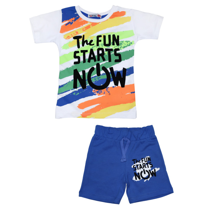 Haknur Комплект для мальчика (футболка и шорты) H9336, размер 92 Комплект для мальчика (футболка и шорты) H9336 - фото 1