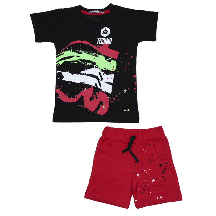 Haknur Комплект для мальчика (футболка и шорты) H9339, размер 92 Комплект для мальчика (футболка и шорты) H9339 - фото 1