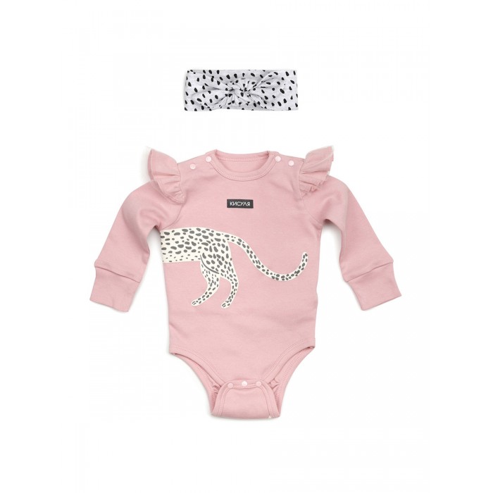 

Happy Baby Боди для девочки с длинным рукавом в наборе с банданой, Боди для девочки с длинным рукавом в наборе с банданой