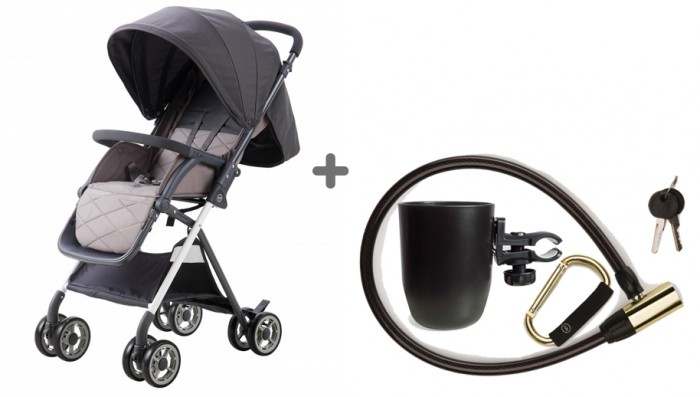 

Прогулочная коляска Happy Baby Mia с карабином, тросом-замком и подстаканником, Mia с карабином, тросом-замком и подстаканником