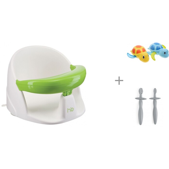 Happy Baby Сиденье для ванны Favorite с игрушками Swimming Turtles и зубными щетками Tooth Brushes