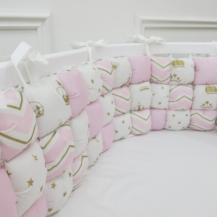 фото Бортик в кроватку happy family пуфборт короны стандарт