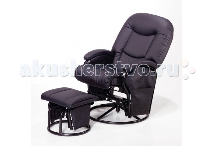 Кресло для мамы Hauck Metal GliderMetal Glider Кресло для мамы Hauck Metal GliderMetal GliderМногофункциональное кресло для кормящих мам Hauck Metal Glider – стильное универсальное кресло для полноценного отдыха и кормления грудью в удобной для Вас позиции. Благодаря современному оригинальному дизайну, кресло прекрасным способом впишется в интерьер любого помещения. Характеристики: - прочная конструкция; - удобное эргономичной формы сидение; - наклон спинки кресла можно плавно изменить в нескольких позициях, включая «лежачее» положение; - мягкая выполненная в одном стиле с креслом скамеечка (стульчик) для ног с подвижным механизмом; - кресло поворотное на 360 градусов; - можно изменить расстояние между скамеечкой и креслом; - обивка кресла изготовлена из мягкой, приятной искусственной кожи, проста в уходе; - простая установка и эксплуатация комплекта; - максимальная нагрузка – 120 кг. Размеры кресла: - вес 20кг - ширина сиденья 72см Размеры стульчика: - вес 5,5кг - высота 40см - ширина 45см<br>