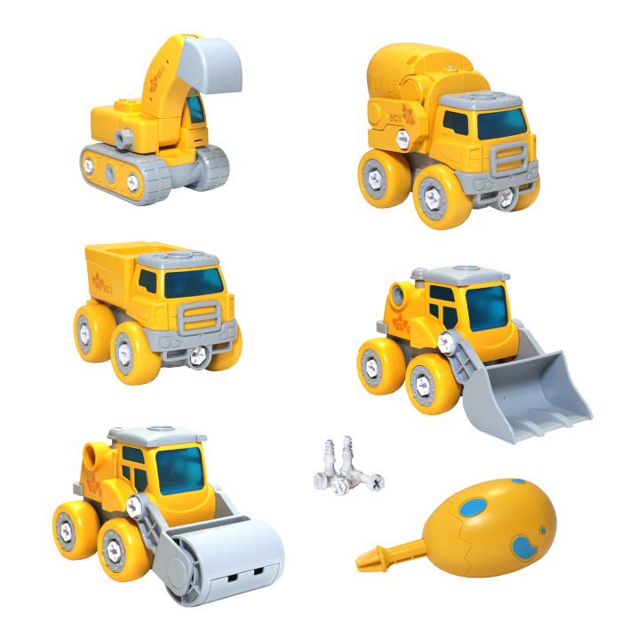 HK Industries  Игровой набор Динозавр-грузовики 5 в 1
