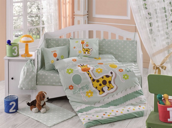 фото Комплект в кроватку hobby home collection puffy 100х150 см (10 предметов)