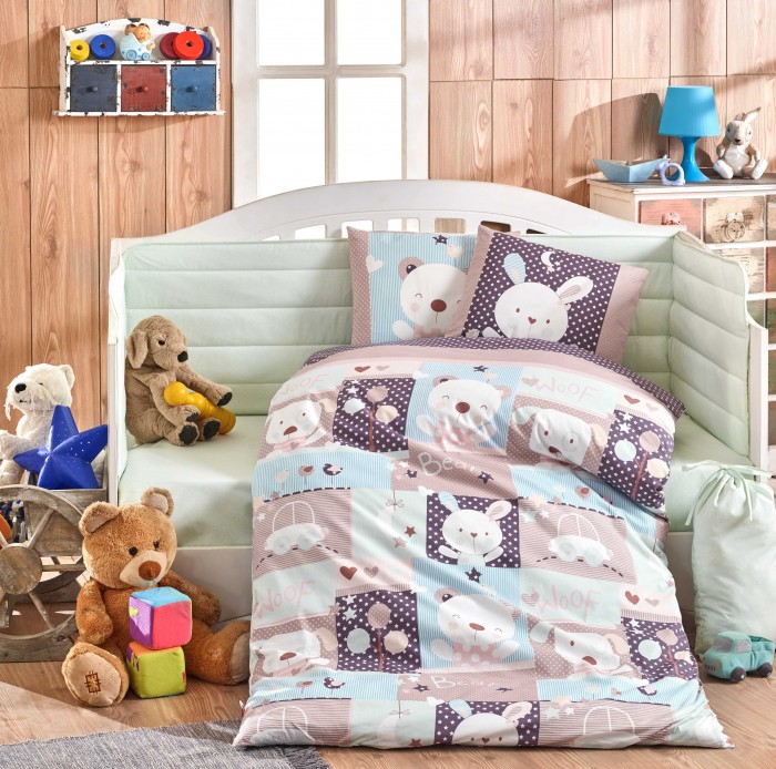 фото Комплект в кроватку hobby home collection snoopy 100х150 см (10 предметов)