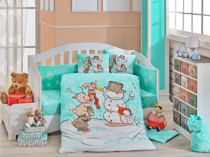 фото Комплект в кроватку hobby home collection snowball (10 предметов)