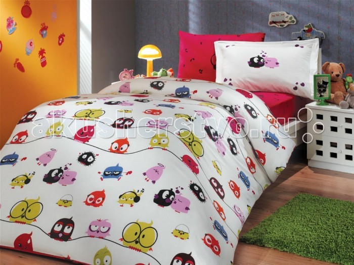 

Постельное белье Hobby Home Collection Crazy Birds 100х150 см