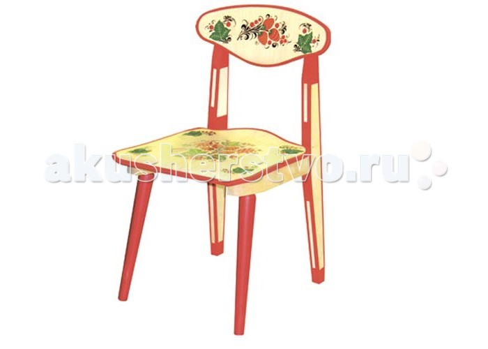 Купить Детские столы и стулья, Хохлома Стул детский разборный с хохломской росписью Ягоды