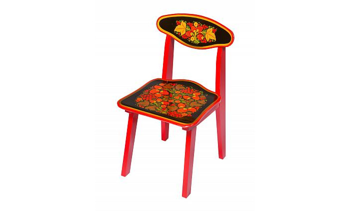 Купить Детские столы и стулья, Хохлома Стул детский с хохломской росписью ягода/цветок