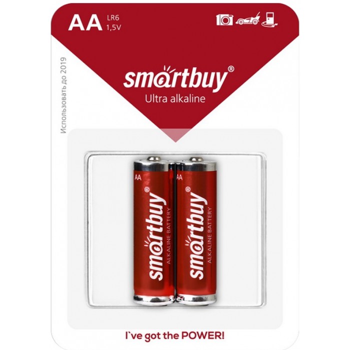 Батарейки, удлинители и переходники Smart Buy Батарейка алкалиновая AA (LR06) 2 шт.