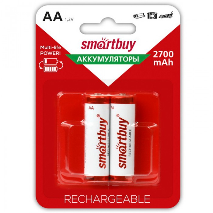Smart Buy Аккумулятор AA (HR06) 2700mAh Rechargeable 2 шт.