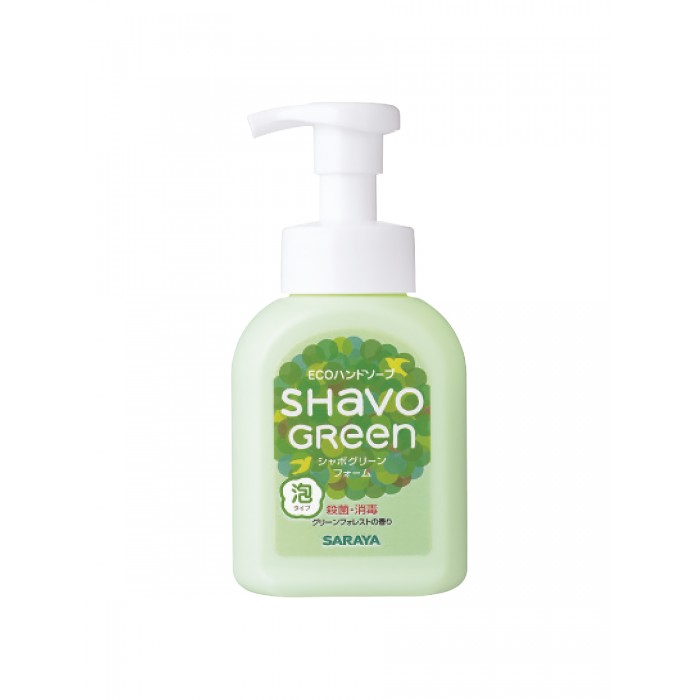 Saraya Shavo Green foam Soap Жидкое пенящееся мыло для рук 0.25 л 4973512230721