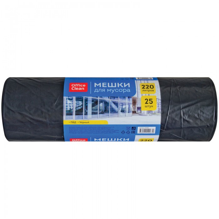 

OfficeClean Мешки для мусора особо прочные 220 л 25 шт., Мешки для мусора особо прочные 220 л 25 шт.