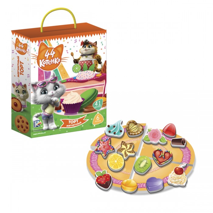 

Vladi toys Игра магнитная 44 Котенка Торт, Игра магнитная 44 Котенка Торт