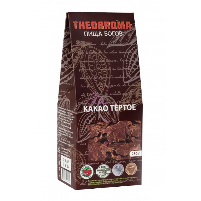 Theobroma Пища Богов Какао тёртое натуральное 250 г