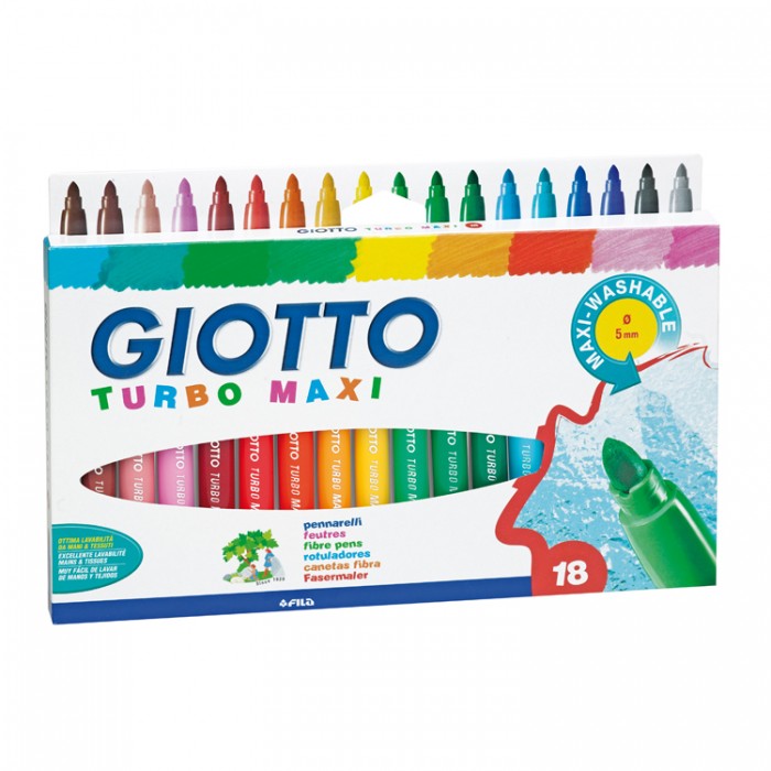 Фломастеры Giotto Turbo Maxi утолщенные 18 цветов 76300