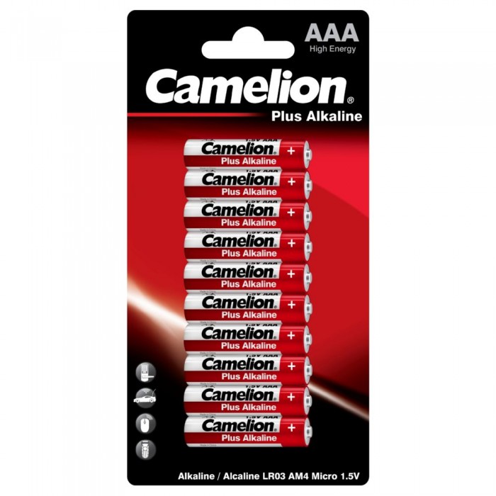 фото Camelion батарейка plus alkaline (lr03) bp1x10p