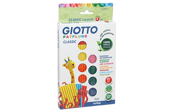 Giotto Patplume пластилин 8 цветов х 33 г