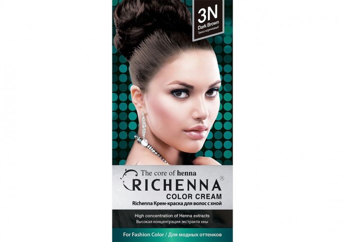 фото Richenna крем-краска для волос с хной № 3n dark brown