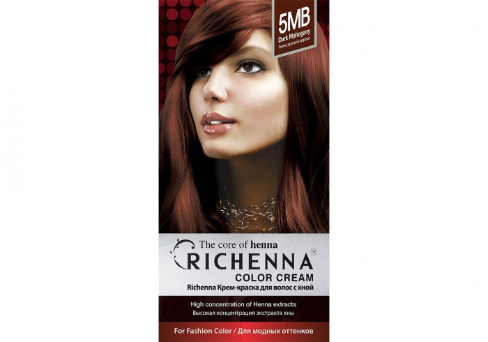 фото Richenna крем-краска для волос с хной № 5mb dark mahogany