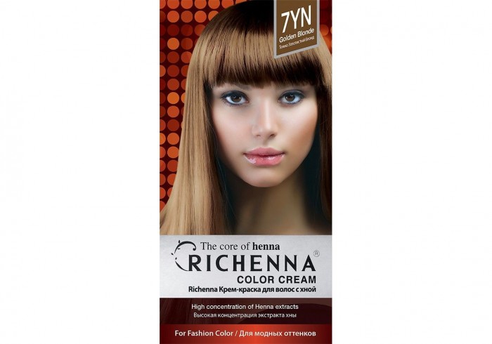 фото Richenna крем-краска для волос с хной № 7yn golden blonde